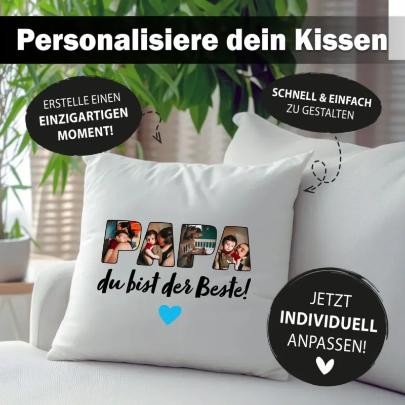 Fotokissen - Papa du bist der Beste