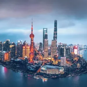 Küchenrückwand-Skyline von Shanghai bei Nacht