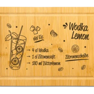Bild: Bambus Schneidebrett - Wodka Lemon (Rezept).
