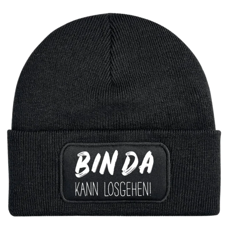 Bild: Beanie Mütze - Bin da - kann losgehen!.