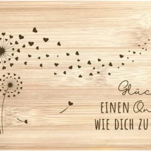 Bild: Frühstücksbrettchen - Glück ist einen Onkel wie Dich zu haben.