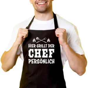 Bild: Kochschürze - Hier grillt der Chef persönlich.
