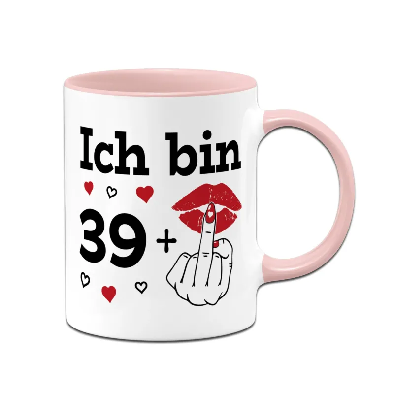 Bild: Tasse - Ich bin 39 + Mittelfinger (weibliche Version).