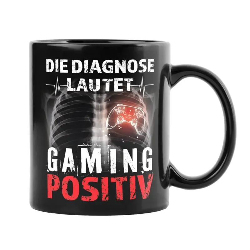 Bild: Tasse - Die Diagnose lautet: Gaming positiv - BL.