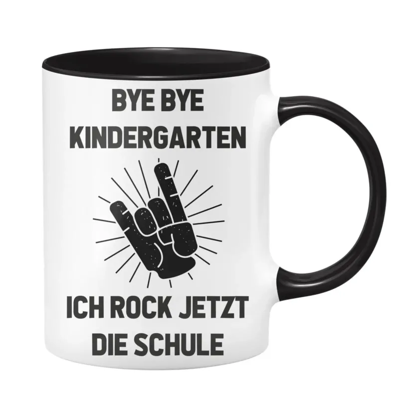 Bild: Tasse - Bye Bye Kindergarten Ich rock jetzt die Schule.