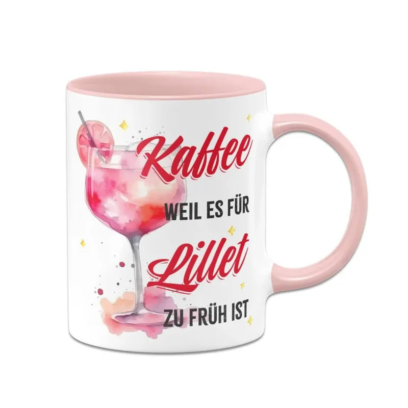 Bild: Tasse - Kaffee, weil es für Lillet zu früh ist (Glas).