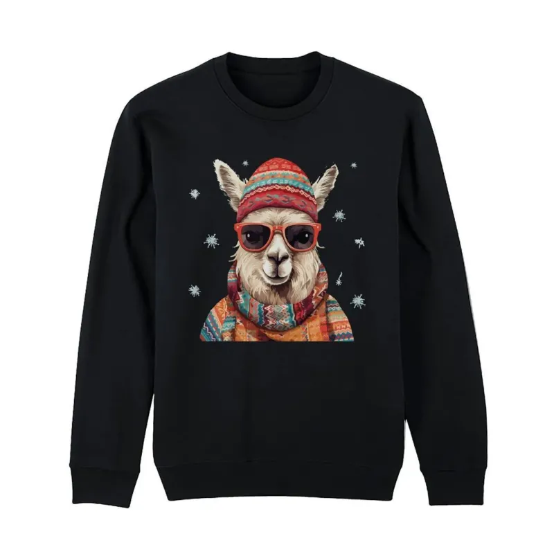 Bild: Weihnachtspullover - Cooles Lama (Winter-Look).