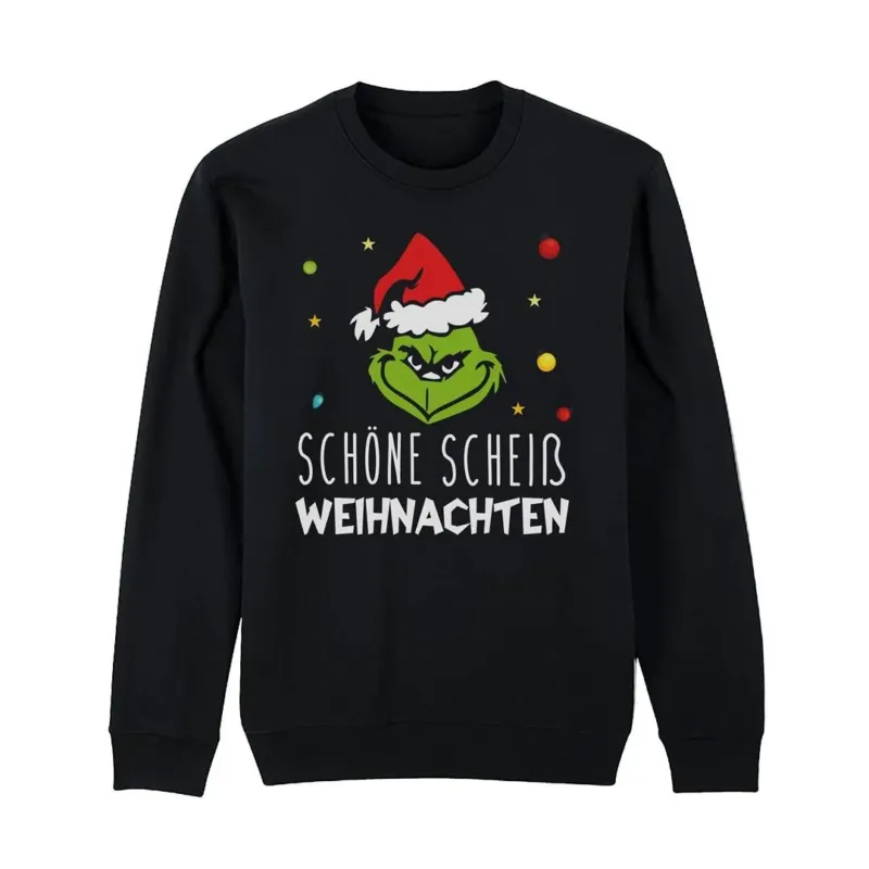 Bild: Weihnachtspullover - Weihnachtsmuffel - Schöne scheiß Weihnachten (Gesicht).