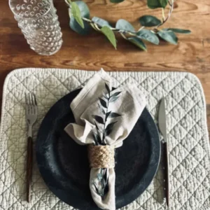 Dækkeserviet STONE-WASHED Quilt – Nature - VIAMAJA.DK
