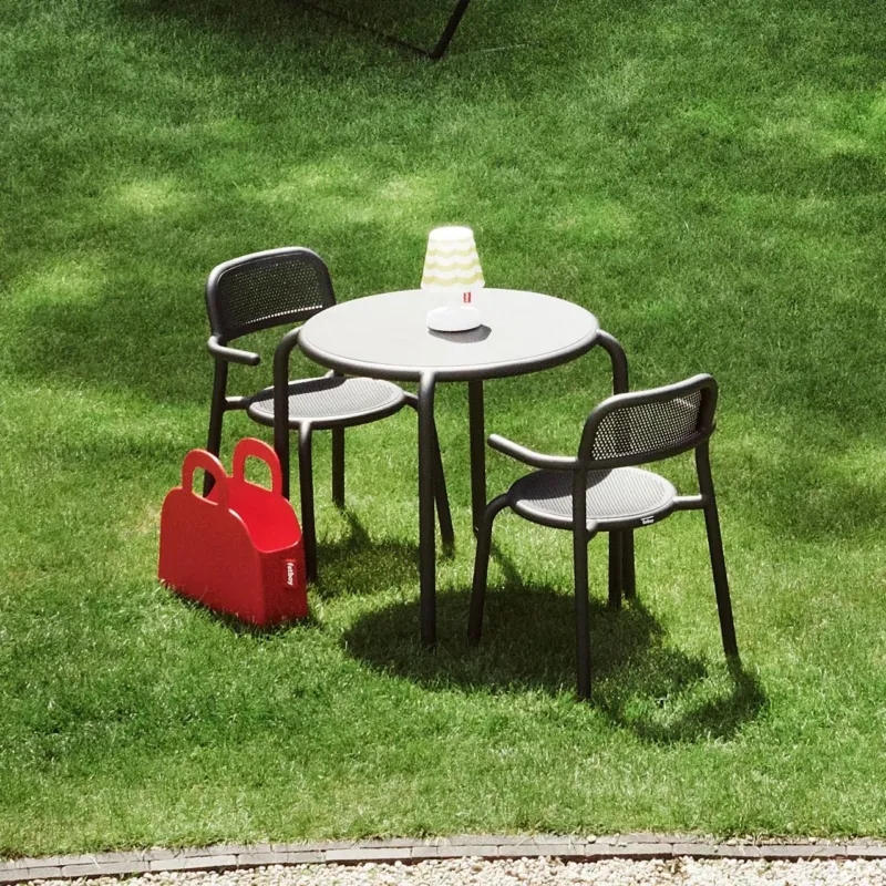 Toni Bistreau Table Set with Two Outdoor Armchairs