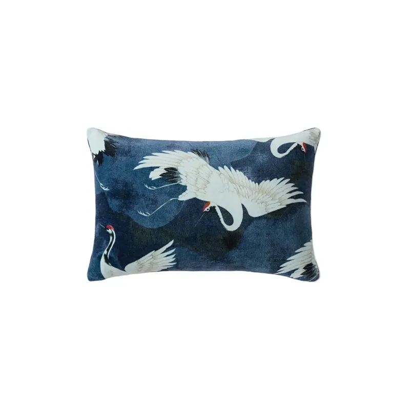 Crane in the Clouds Throw Pillow