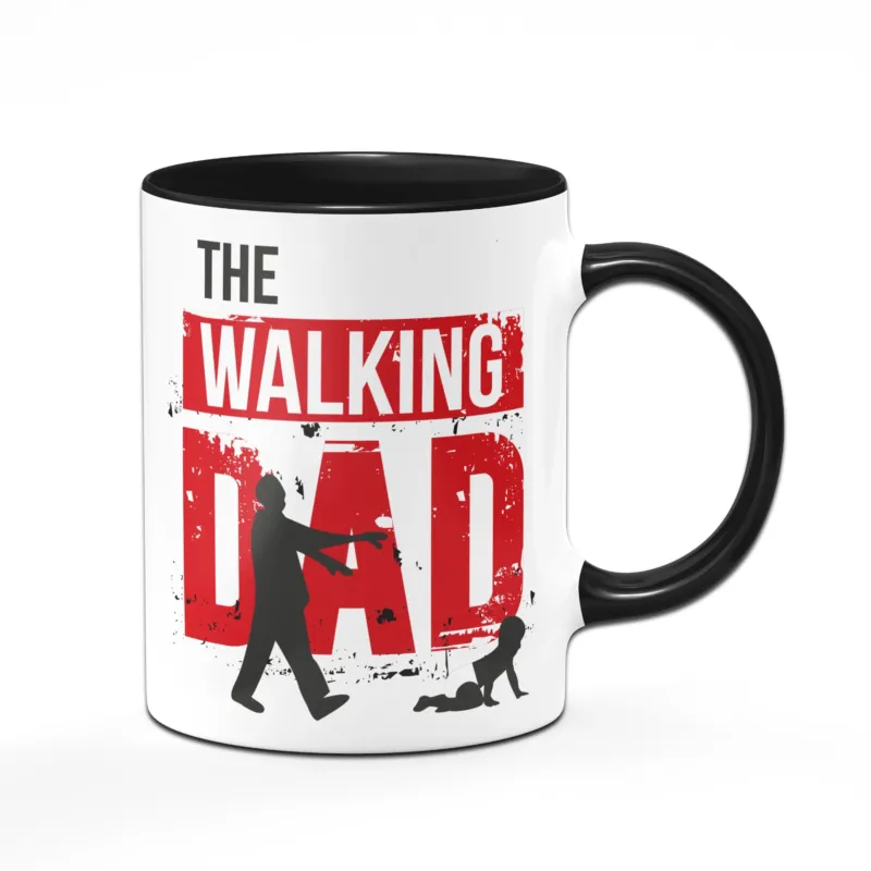 Bild: Tasse - The Walking Dad - schwarz-rot.